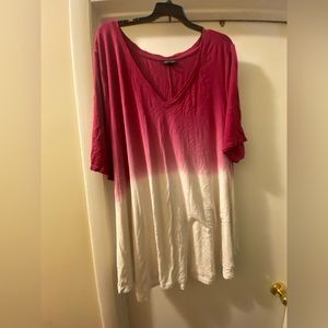 lane bryant pink ombré swing tee 26/28